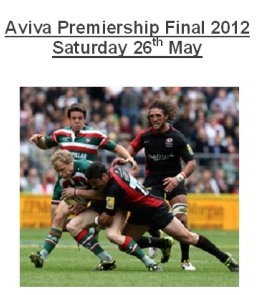 Tickets for the Aviva Cup Final 26th May